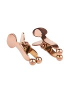 MR. STEEL Clești Balls & Nipple Clamps utilizare pe testicule sau sfârcuri în jocuri BDSM din oțel inoxidabil roz auriu