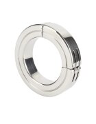 MR. STEEL Inel pentru penis Hinged Magnetic Cockring din oțel inoxidabil cu balama magnetică diametru 5 cm argintiu