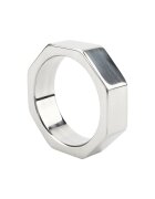 MR. STEEL Inel pentru penis Nut C-Ring în formă de piuliță din oțel inoxidabil diametru 4.5 cm (mic) argintiu