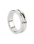 MR. STEEL Inel pentru penis The Imperator C-Ring din oțel inoxidabil diametru 4 cm (mic) argintiu