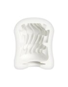 Mystim Masturbator manual MasturbaTIN Swirl Girl din TPE texturat pentru stimulare intensă alb