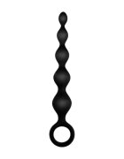 NMC Bile anale Arse Beads 5.5" cu diametre progresive design cu inel de extracție lungime 14 cm din silicon negru (635885)