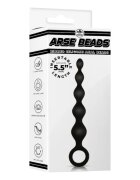 NMC Bile anale Arse Beads 5.5" cu diametre progresive design cu inel de extracție lungime 14 cm din silicon negru (635885)