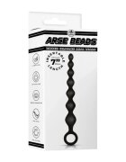 NMC Bile anale Arse Beads 7" cu diametre progresive design cu inel de extracție lungime 17.8 cm din silicon negru (635878)