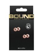 NsNovelties Cleme magnetice pentru sfârcuri Bound Nipple Clamps ajustabile material fier cu silicon culoare roz auriu
