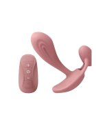 NsNovelties Vibrator dublu SECRETS ECHO pentru stimularea clitorisului și punctului G control prin telecomandă 10 funcții de vibrație culoarea roz