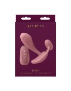 NsNovelties Vibrator dublu SECRETS ECHO pentru stimularea clitorisului și punctului G control prin telecomandă 10 funcții de vibrație culoarea roz
