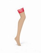 Obsessive Dresuri sexy Matildea design cu benzi de dantelă roșie culoarea pielii mărime S/M