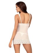 Obsessive Lenjerie 2 piese chemise 853 alb L/XL