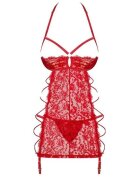 Obsessive Lenjerie sexy chemise Rediosa roșu S/M