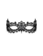 Obsessive Mască pentru jocuri erotice din dantelă cu panglică fină din saten culoare negru mărime universală (model A701)