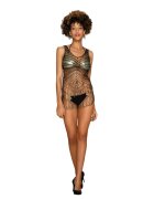 Obsessive Rochie sexy model geometric tricot fin și elastic culoare negru mărime universală (model D607)