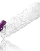 OHMAMA! Manson OHMAMA - NERVURI pentru extensia penisului cu mini vibrator transparent13 cm