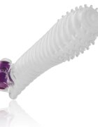 OHMAMA! Manson OHMAMA - STRIATII pentru extensia penisului cu mini vibrator transparent 15 cm
