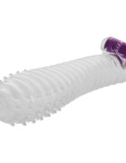 OHMAMA! Manson OHMAMA - STRIATII pentru extensia penisului cu mini vibrator transparent 15 cm