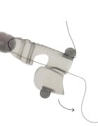 OHMAMA! Manșon pentru penis OHMAMA Penis and Testicle Sheath pentru îngroșare și stimulare 3 vibratoare bullet incluse 14 cm gri