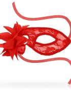OHMAMA! Mască erotică OHMAMA cu detaliu floral roșie