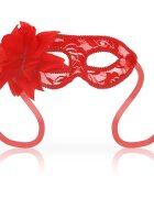 OHMAMA! Mască erotică OHMAMA cu detaliu floral roșie