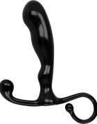 OHMAMA! Plug anal OHMAMA cu inel pentru extractie design ergonomic si silicon moale lungime inserabila 11.5cm negru