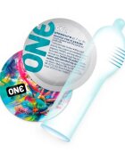 ONE Prezervative Pleasure Plus din latex Sensatex lubrifiate rezistente cu vârf larg și texturat diametru 53 mm 12 buc
