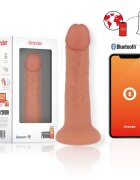 ONINDER Dildo Bogota control prin aplicație vibrator bullet inclus 9 funcții de vibrație 17.5 cm culoarea pielii