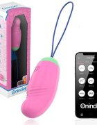 ONINDER Ou vibrator Love Pleasure Fun Colors control prin aplicație cu funcție de rotație 360° din silicon roz deschis