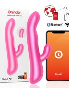 ONINDER Vibrator tip rabbit - Oslo pentru stimulare multipla prin rotatii cu 10 niveluri de vibratie incarcare USB din slicon culoare Roz 23 cm