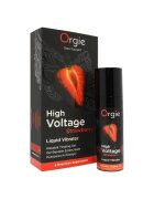 Orgie Gel High Voltage Strawberry Liquid Vibrator pentru stimularea clitorisului cu efect de vibrație și furnicături aromă de căpșuni 15 ml