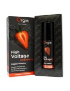 Orgie Gel High Voltage Strawberry Liquid Vibrator pentru stimularea clitorisului cu efect de vibrație și furnicături aromă de căpșuni 15 ml