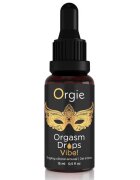 Orgie Gel intim Orgasm Drops Vibe! cu efect de furnicături pentru stimularea clitorisului și orgasm intens aromă de piersică 15 ml
