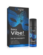 Orgie Gel Sexy Vibe! Liquid Vibrator pentru stimulare clitoris si excitare efect incalzire si furnicaturi albastru 15 ml