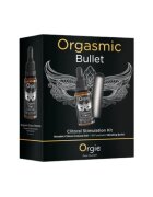 Orgie Set Orgasmic Bullet gel intim Orgasm Drops Intense cu efect de răcire și încălzire + vibrator bullet cu 10 funcții de vibrație (gri)