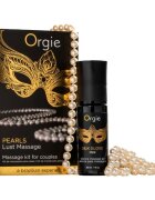 Orgie Set pentru cupluri Pearls Lust Massage gel de masaj cu textură mătăsoasă colier cu perle pentru masaj stimulant 30 ml
