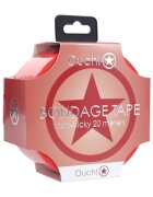 Ouch! Bandă Bondage Tape pentru jocuri erotice BDSM nelipicioasă lungime 20 m culoare roșu