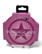 Ouch! Bandă Bondage Tape pentru jocuri erotice BDSM nelipicioasă lungime 20 m culoare roz