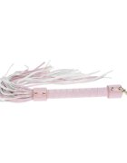 Ouch! Bici Flogger - Paris Collection pentru jocuri erotice BDSM din piele îmbinată culoare roz cu auriu