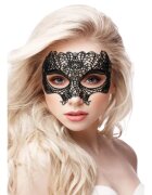 Ouch! Mască Princess Black Lace pentru jocuri erotice din dantelă culoare negru mărime universală
