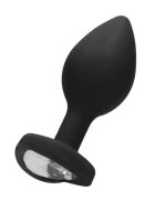 Ouch! Plug anal Regular Diamond Heart Butt Plug bază în formă de inimă cu cristal din silicon flexibil diametru 2.8 cm (mic)
