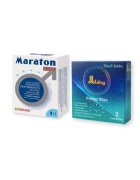  Pachet pentru bărbați: Capsule afrodisiace MARATON FORTE 4 buc + Prezervative DIBLONG Power Max 3 buc