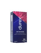  Pachet pentru cupluri: Gel intim Durex Orgasm Intense 10 ml + Prezervative cu striații Durex Intense 56 mm 10 buc