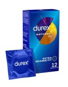 Pachet pentru cupluri: Prezervative Durex Natural XL 12 buc + Lubrifiant pe bază de apă Durex Natural Extra Sensitivo 100 ml