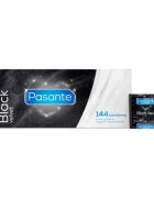 PASANTE Prezervative Black Velvet din latex negru diametru 56 mm 144 bucăți
