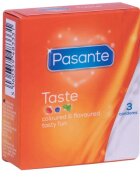 PASANTE Prezervative - Flavors colorate si aromate menta capsuni si afine marimea 53 mm 1 x 3 buc