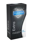 PASANTE Prezervative groase Extra Thick cu lubrifiant suplimentar diametru 52 mm 12 bucăți
