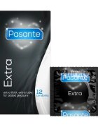 PASANTE Prezervative groase Extra Thick cu lubrifiant suplimentar diametru 52 mm 12 bucăți