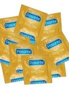 PASANTE Prezervative King Size din latex lubrifiate și rezistente diametru 60 mm 144 bucăți