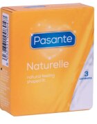 PASANTE Prezervative Naturelle din latex senzație naturală și confortabilă diametru 54 mm 3 buc