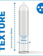 PASANTE Prezervative - Passion cu striatii si nervuri 52 mm 3 buc