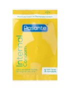 PASANTE Prezervative pentru femei Internal Condom fără latex lubrifiate și transparente 3 bucăți