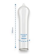 PASANTE Prezervative Red Ribbon lubrifiate diametru 54 mm ambalaj cu fundă roșie 144 bucăți